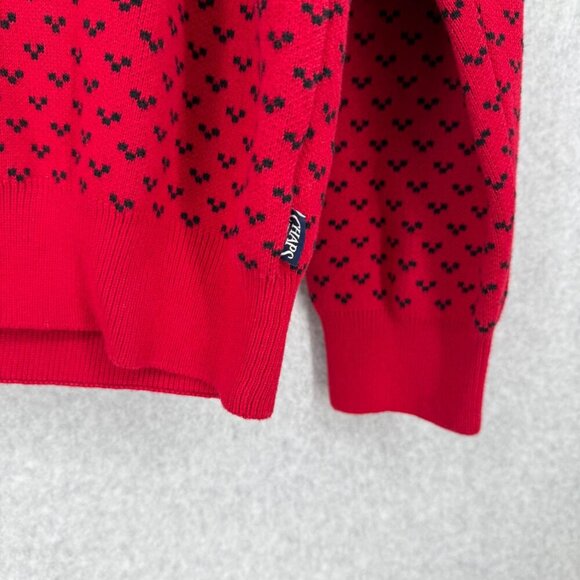 Chaps Mens Crew Neck Pullover Knit Sweater Size L Red Polar Bear Holiday Animal - Picture 3 of 11